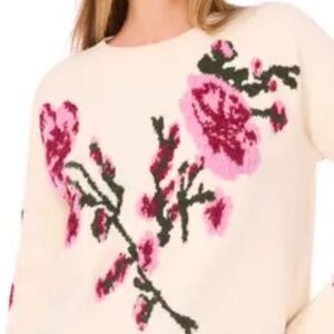 Ted Baker floral 3-D embroidered wool and alpaca blend with comfort grandma core